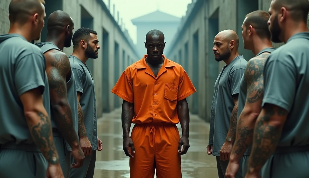 Malnourished men in prison
