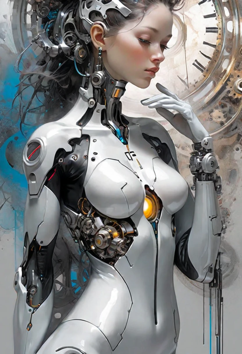 front_View,Aaron Hokey and Jeremy Mann,Silver colorful beautiful praying woman,Beautiful as an angel,Black ink flow,complicated_detailed,calligraphy,acrylic,Fractal Art,Professional,hard,maximalist,Merton Bobzart,wonderful,insane hard,complicated background,elegant,Huge,Mechanically adjusted,Retro,Rusty Time,Weathering Clock,gear,expensive_resolution,Cyborg style,Greg Rutkowski,