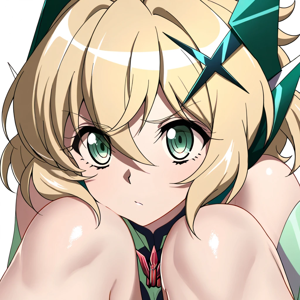 ,One girl,smile, View your viewers, masterpiece,Highest quality,ahegao,motion_Line,Konam,green jacket, gloves, green shorts,green footwear,