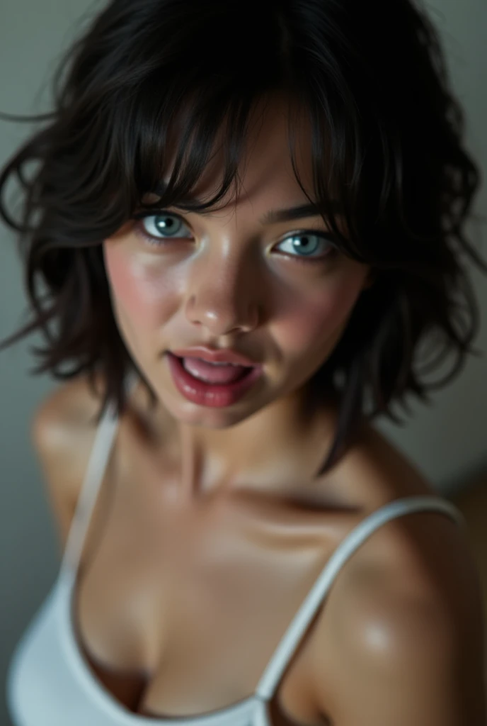 there is a woman with a very large breast posing for a picture, sakimichan, beautiful Korean women, Yoshitomo Nara, Gorgeous young Korean woman, Beautiful young Korean woman, yanjun cheng, Japanese model, girl cute-fine face, Sexy face, Korean girl, ultra real photo, Realistic young gravure idol,high light,Real light,Ray traching,OC renderer,UE5 renderer,Hyper-realistic,best qualtiy,8K,Works of masters,super-fine,Detailed pubic hair,Correct anatomy,