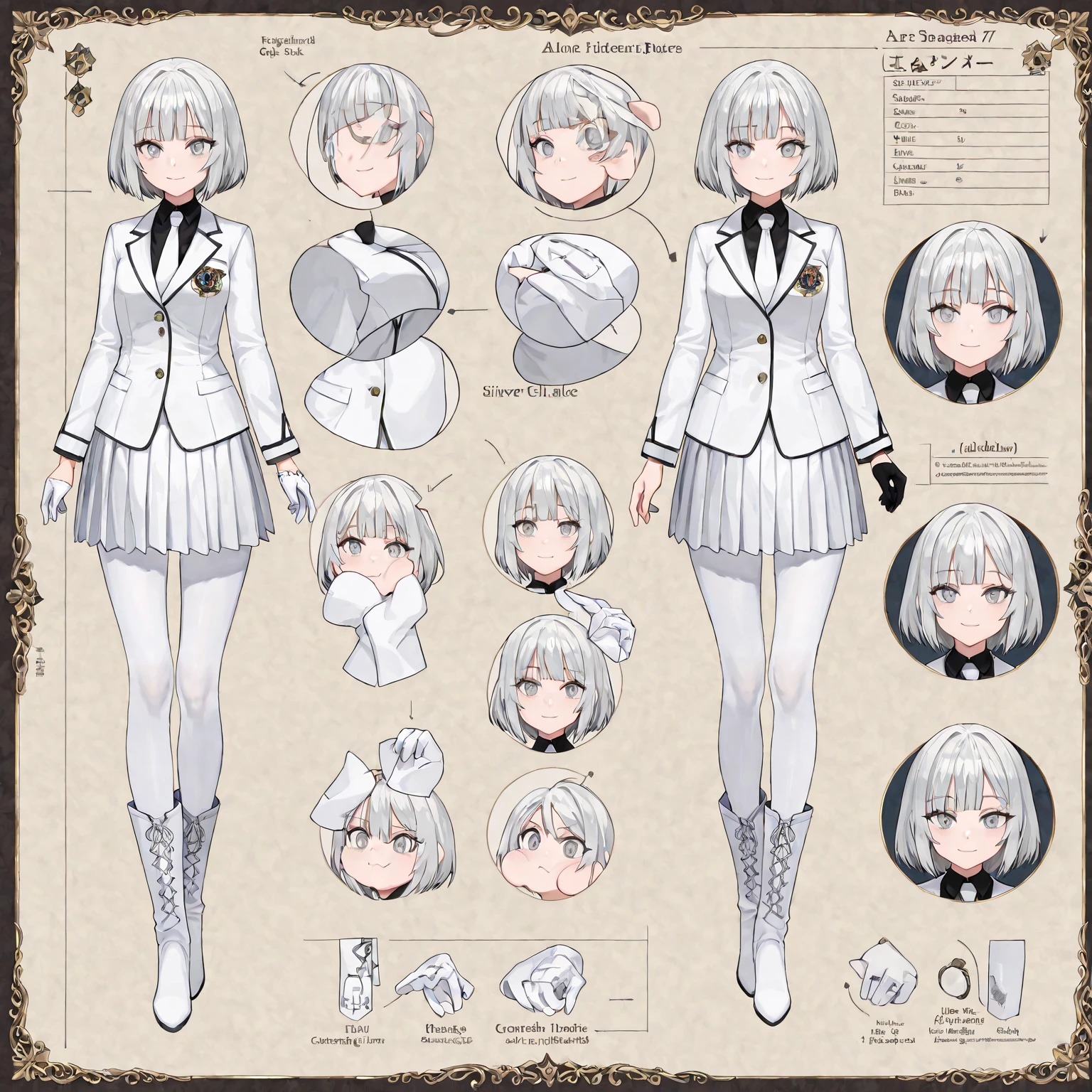 girl, solo, full body, from head to toe, standing, (Huge_Breasts:1.3), beautiful body, perfect body, nice body,

((Character Design Sheet:1.7, character reference sheet:1.7,)),

furina, hat, shorts, boot,