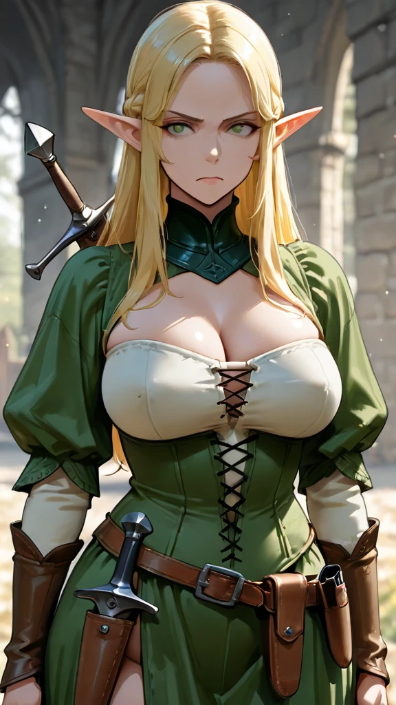 huge breasts, overflowing breats, fullbody, (best quality,4k,highres,masterpiece:1.2), ultra-detailed, realistic:1.37, beggar, worn-out clothes, dirty face, detailed eyes and lips, lying on a grassy field, natural lighting, vivid colors, oil painting style