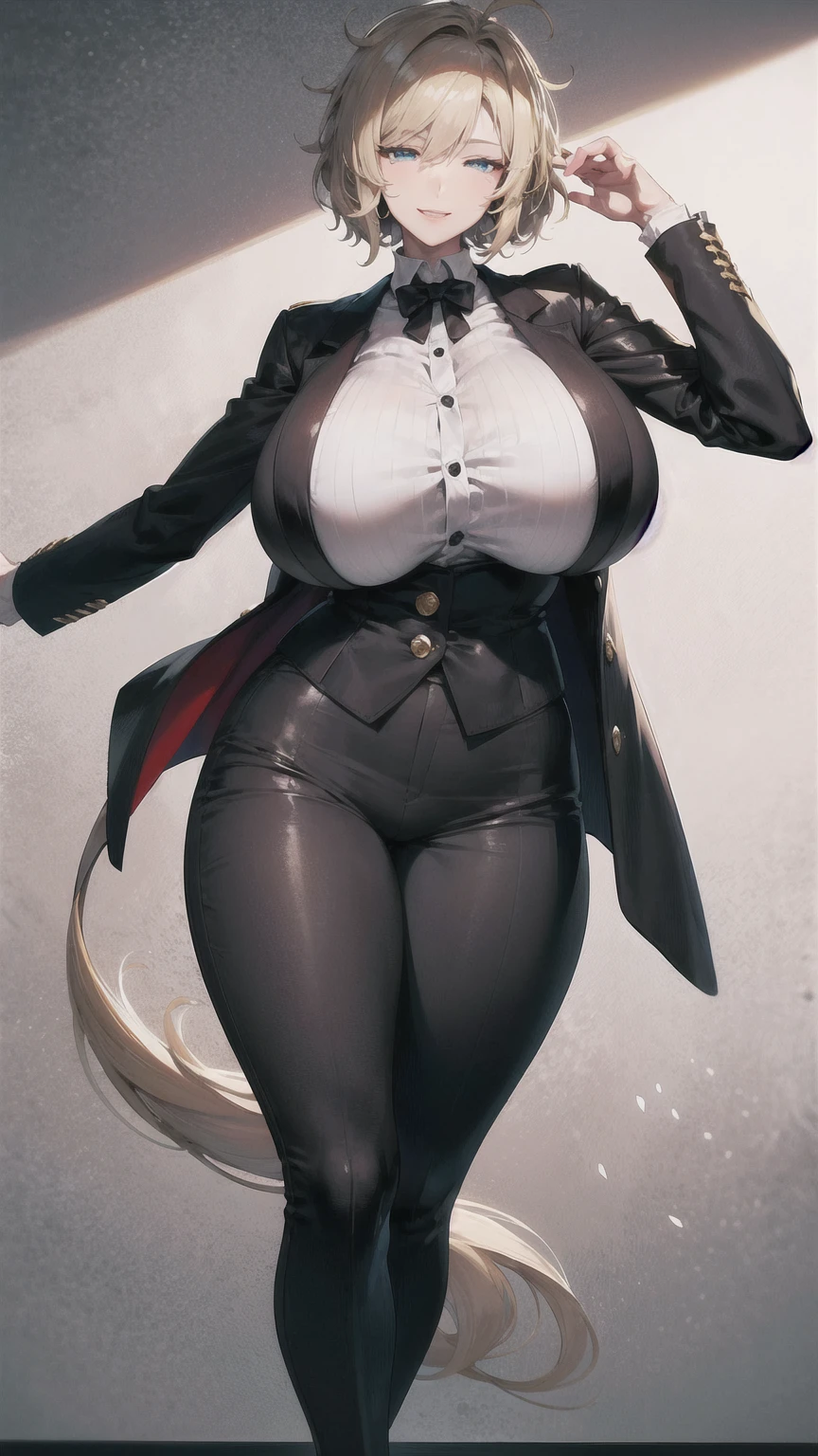 Girl,smile,red lips,big nose,big tits,sexy body,long hair,beautiful girl,sexy pose,black lingerie clothes,realistic,white hair color,