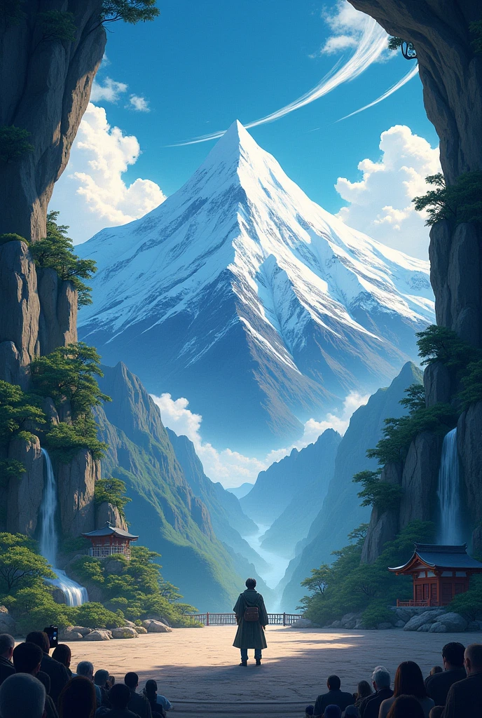 The story of the Japanese mountains in a drawn situation and staged in a theater