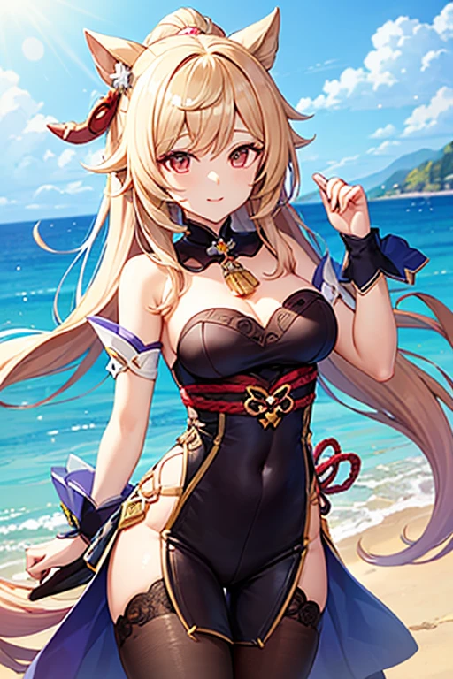 anime illustrated、Fantasia、lewd gal idol、maikurobikini、stage along the coast、thick thighs、Colossal tits、Plump body、Expose nipple、fullnude、(exposing their genitals)、超A high resolution、Archaic Smile、Close-up of people