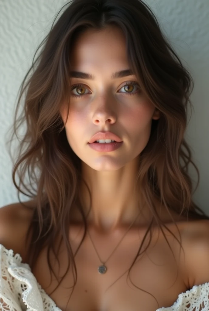 Girl with bangs naked Small breasts