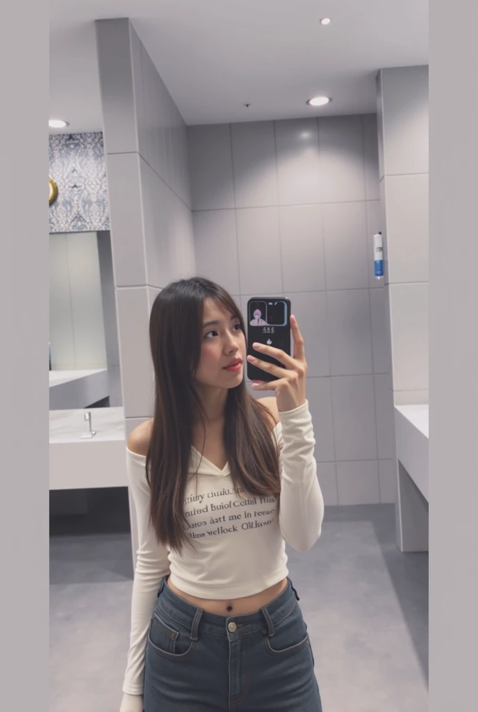 Girl in the mirror with lingerie 