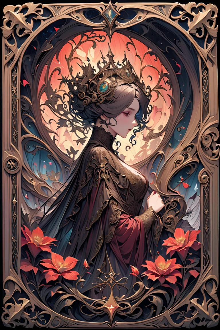 8k,masterpiece, best quality, 1girl, elegant, tarot, red apple, tree, garden, symbolism, decorative, ornate, sinful, detailed, <lora:add_detail:1>, <lora:animetarotV51:0.7>, <lora:fashigirl-v6-nai-5ep-resize:0.7>,<lora:liuli3:1>