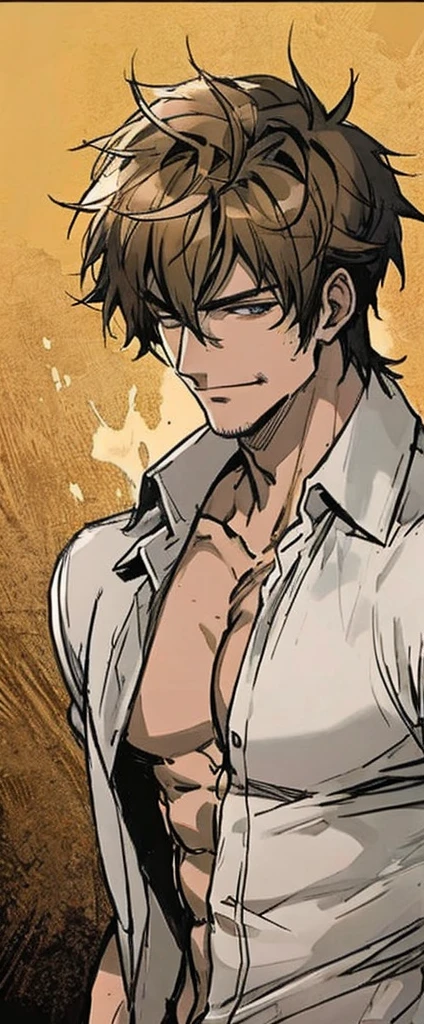 Perfect face. Perfect hands. A black haired male cowboy with golden eyes and black fox ears and a black fox tail in a sheriff's outfit is exploring an outlaw's hideout with a big smile