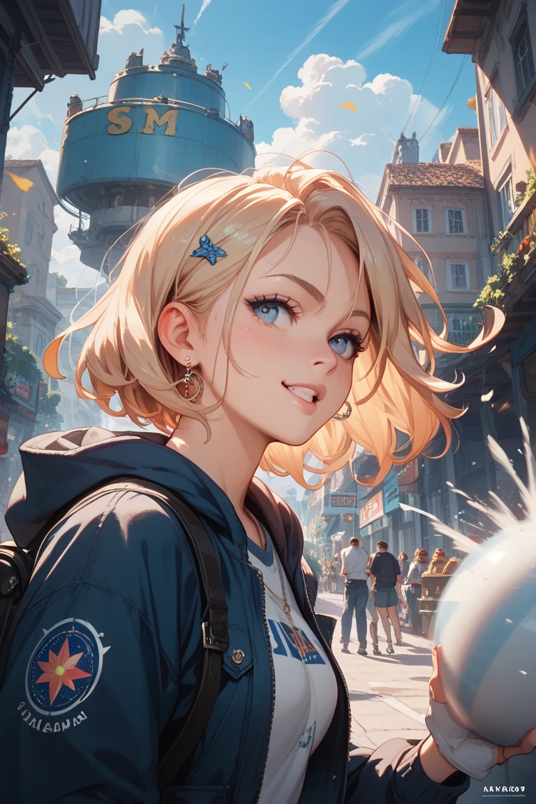 Put in battle illustration effects using bombs with your whole body