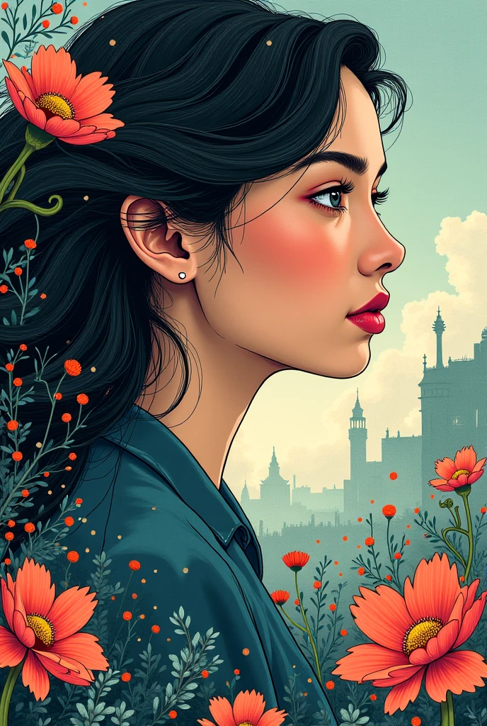 Generate Pinterest worthy book cover illustration from taking inspo bt not copying them 