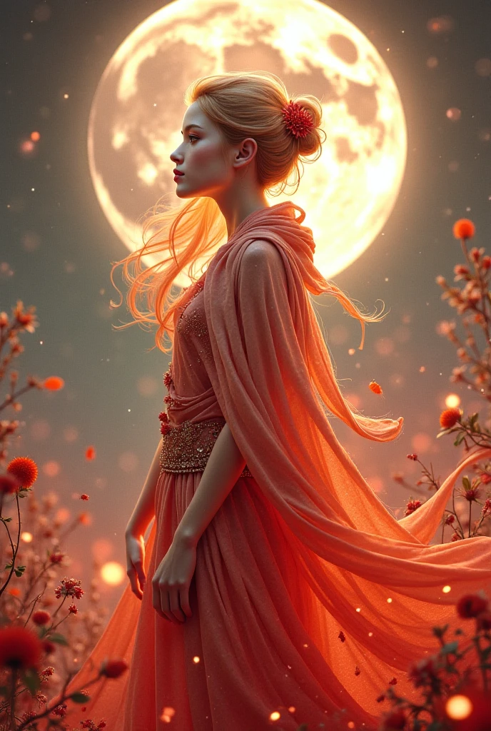 Create a character with a blood moon theme, dried yogurt, silver honey theo nét vẽ của game cookie run kingdom