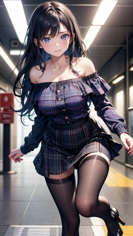 Beautiful breasts,(from below:1.2),(from side:0.9), ((Face)), (Close-Up:1.0), (real、photorealistic:1.4),(RAW photo:1.2),highest quality,(4k, Best Quality, High Resolution: 1.1), (Realistic, Photorealistic:1.1), 1 Girl, Solo, Fine Eyes, Fine Complexion, (Look Viewer:1.2), Cute, Pure, Long Eyelashes, Upper Body, Blush, Random Clothes, Realistic Light, Realistic Shadows, [Blurred Background], Eye Focus, [Depth of Field], Professional Lighting, Photon Mapping, Radiosity, Physically based rendering, high detail, f/2.8, 200mm lens, catch light, big hairpin，full body esbian，the skirt is floating in the wind、Dark purple panties、thin Pubic hair ,(with sparkling eyes and a contagious smile),open mouth, highest quality, high resolution,Real World, Natural light,perfect Natural light, Looking at Viewer,
