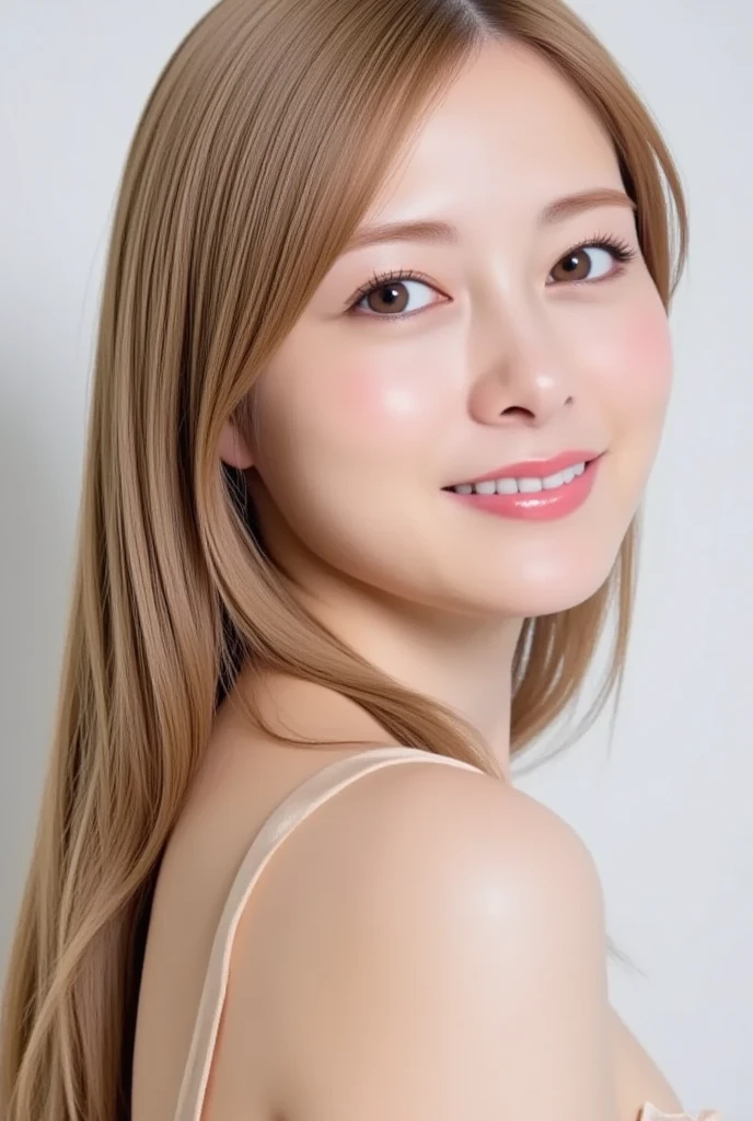 ((top-quality、8K、masterpiece:1.3))、20 years girl、Slim Abs Beauty:1.3、(Hairstyles Brown Hair Shortcuts、Colossal tits:1.2)、doress:1.1、Super fine face、Delicat eyes、二重まぶた、A smile、Home、Raw photo