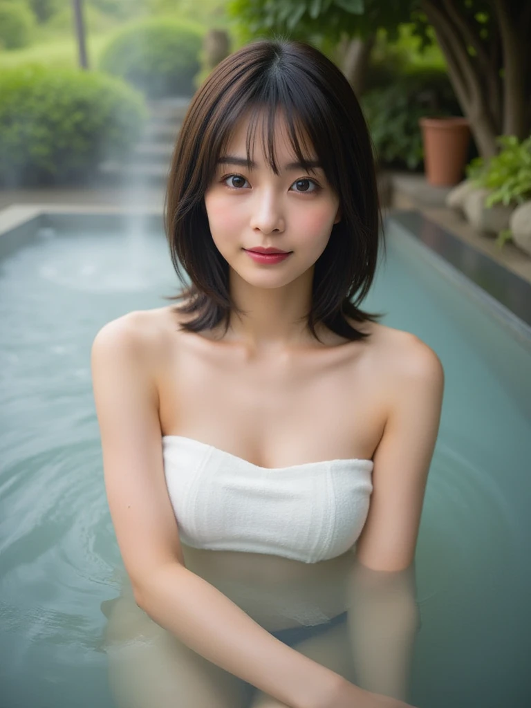 white bath towel、