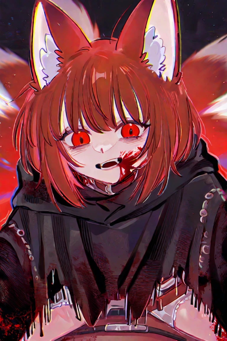 cat_ears,chibi,jiekuijiangshadaonijiamenkou,white_shirt,sleeves_past_fingers,open_mouth,blood,animal_ears,1boy,shirt,white_background,smile,blood_on_clothes,red_eyes,highres,blood_on_hands,sleeves_past_wrists,simple_background,saibou_shinkyoku,hair_between_eyes,cat_boy,eyes_visible_through_hair,hatsutori_hajime,blood_on_face,pink_hair,long_sleeves,long_hair,kemonomimi_mode,male_focus,hand_up