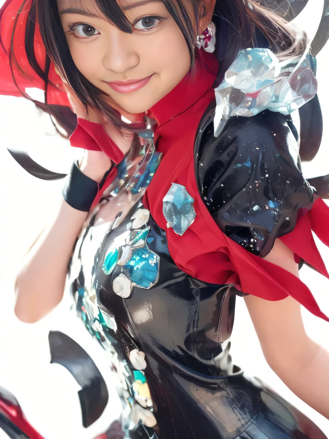 (((抽象的なルビーと赤いダイヤモンドの壁紙の部屋のbackgroundをクローズアップ。More Sparkling Bright Red Rubies, Crystallizationした, Crystallization skin, Ruby Texture, Sparkling Crystals , フェニックスのCrystallizationテクスチャー, Crystal Cubism, Crystallization, Crystallization粒子, Facet, 赤いCrystallization, Ruby Crystal Explosion, Fractal Details Ruby Skin, Sparkling Red Gems , Facet, Red Crystal Fragments, ルビーCrystallization edges)))background、(((best image quality、highest resolution、Ultimate Masterpiece、8k)))、(((Detailed Faces)))(((cute face)))(((Baby Face)))(((Young contour)))(((lovely eyes and nose)))、((( Blizzard 10 )))(((model body type)))(((perfect poddy line)))、(((Big Breasts 1.0)))((( Detailed Body .5)))、(((Long Straight Hair)))、抽象的なルビーと赤いダイヤモンドのbackgroundに、Abstract Ruby Fragments studded with lots of sparkling bright red rubies))((Ruby Crystal Personification 1.0))(((Ruby Crystal Personification 1.0)))(((Red Sparkling Nice Blouse 1.0)))(((Ruby Sparkle 1.0)))(((Ruby Casual Outfit 1.0)))(((Ruby Incarnation 1.0)))(((dynamic pose 2.0)))((( The standing figure is so cute)))((cute))((( Blessing Smile )))