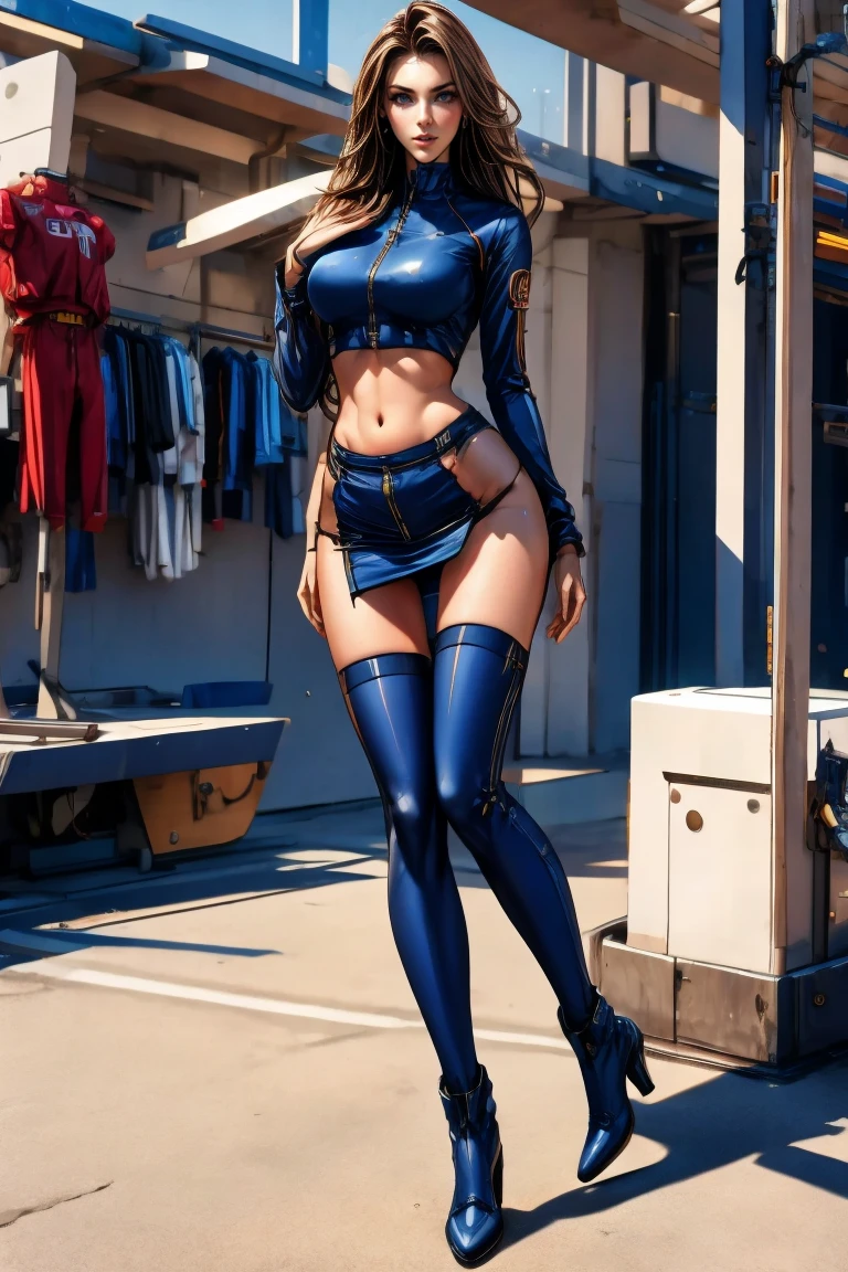 Woman, Reality, (Berets) (Headphones) (High Fork Tights Police Uniform, Police Logo), (Pantarsuit Fishnet Socks), Policewoman, (Lips slightly open, light smile), (Shiny skin: 1.1), Blush, (Looking at the viewer), (Full Body), Masterpiece, Highest Quality, High Resolution, Absurd, Realistic