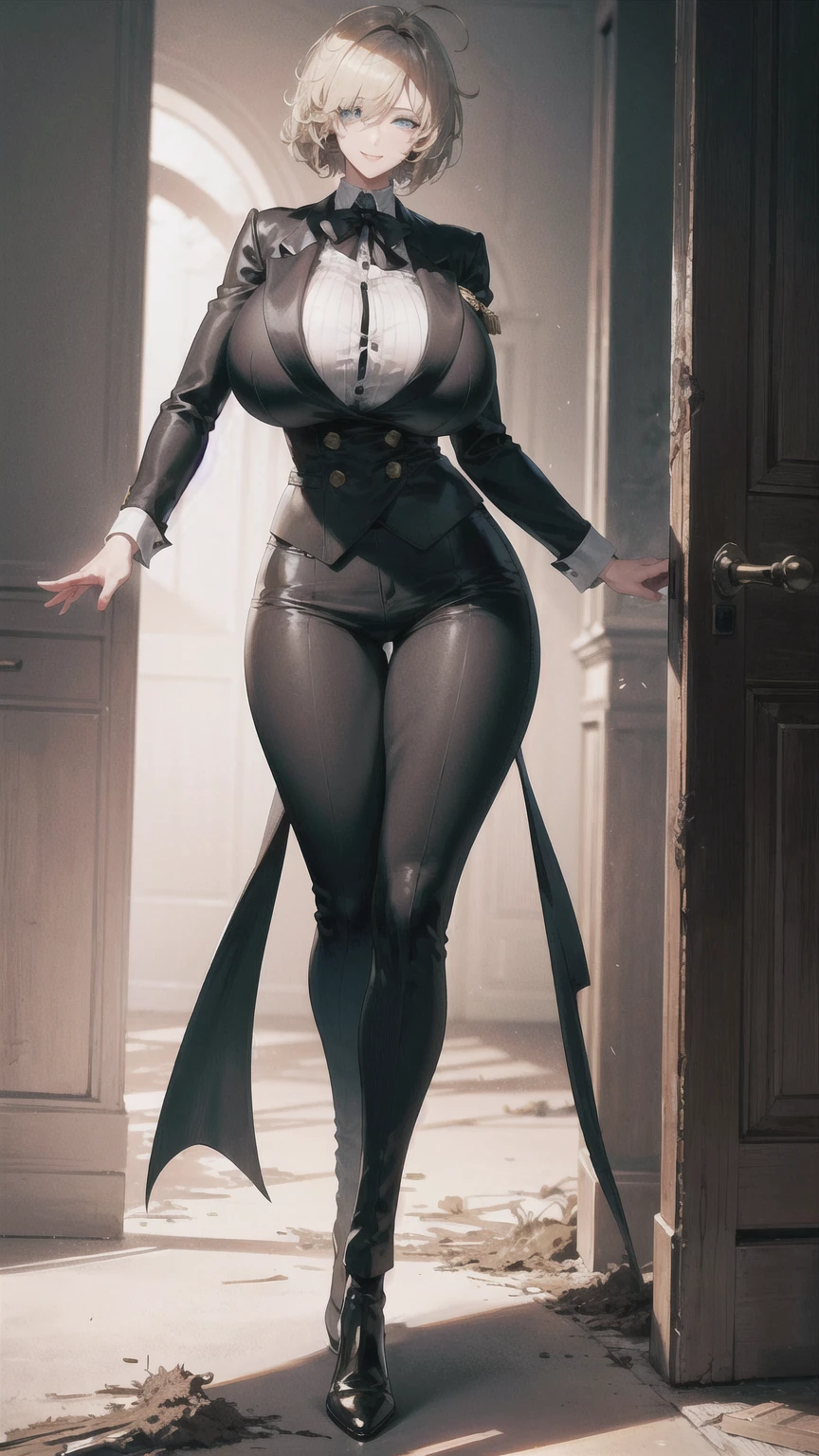 (masterpiece:1.4,best quality,Absurdres),soft lighting,1girl,solo,Black hair,(Red pupils:1.2),(Mole under eye:1.2),long eyelashes,Makeup,red lips,parted lips,full lips,smiling,((Huge breasts,Cleavage,large ass,perfect body,cameltoe,wide hips,thick thighs,slim waist)),side Pony tail,Beautiful girl,Detailed eyes and face,(Aesthetic and beautiful:1.3),very Long hair,Bangs,Sidelocks,Shiny skin,(full long shot ),full body,(from front:1.3),dynamic pose,Perfect anatomically correct hands,(Black short shirt,midriff,black yoga pants:1.2,black cap,silver necklace,black fingerless gloves),navel,( expensive hotel:1.2,bustling establishment),looking at viewer,lexaiduer style,