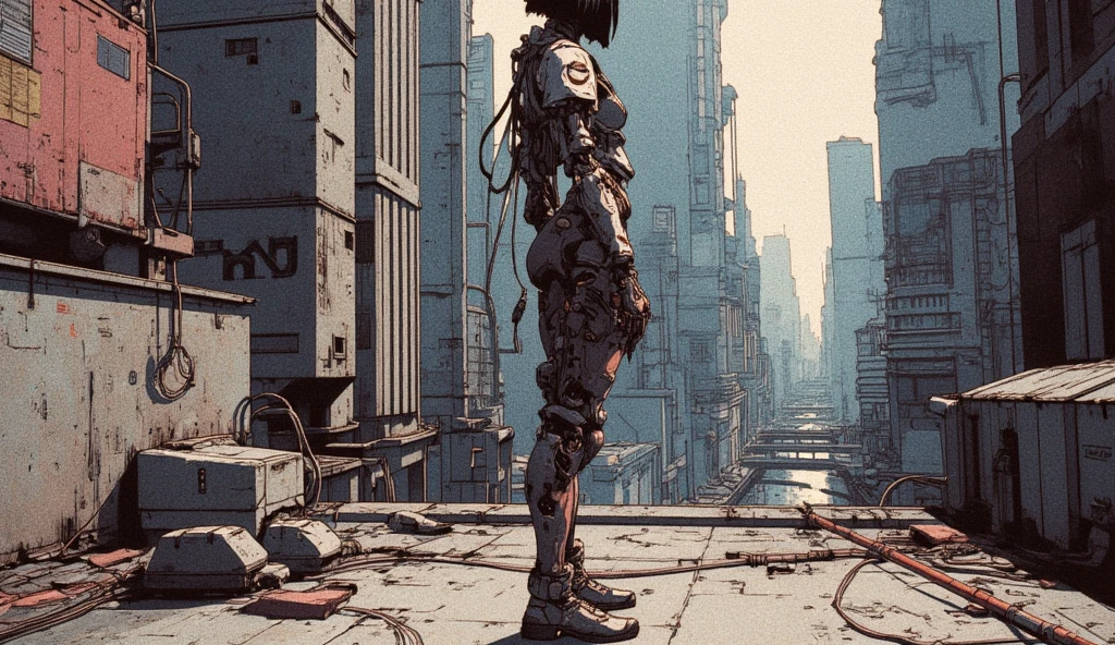<lora:Ukiyo-e:0.65>, ukiyo-e, a painting of (1mechanical girl), looking at viewer, (an extremely delicate and beautiful),(cute delicate face), cinematic light, solo,full body, (machine made joints:1.4),((machanical limbs)), expressionless,(wires and cables attaching to head and body:1.5), (character focus),science fiction, cleavage, navel, revolver, weapon, cowboy western, ((desert)), (wasteland, Wasteland Punk, desert, Doomsday Scenes:1.3), (masterpiece), (best quality), finely detail, Depth of field, (ultra-detailed), (highly detailed CG illustration),