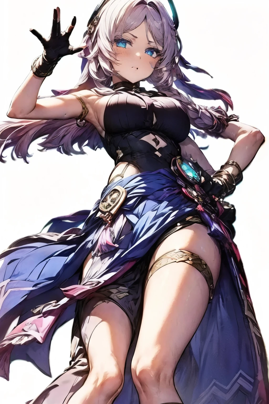 Doing a cool pose
