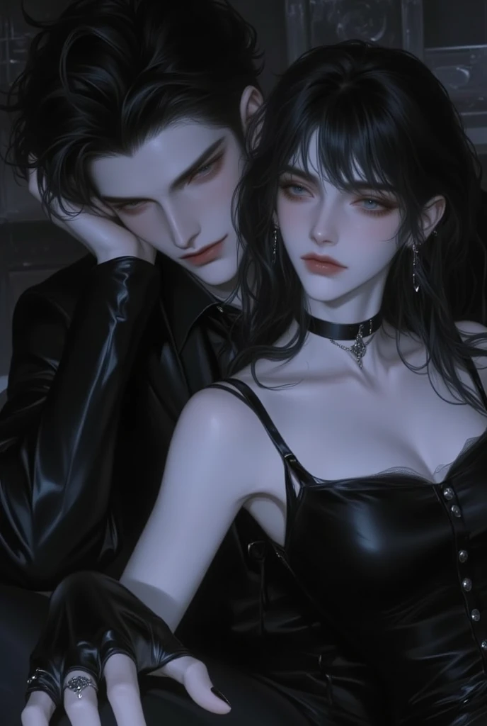 Porn boy having sex with a goth girl With bangs