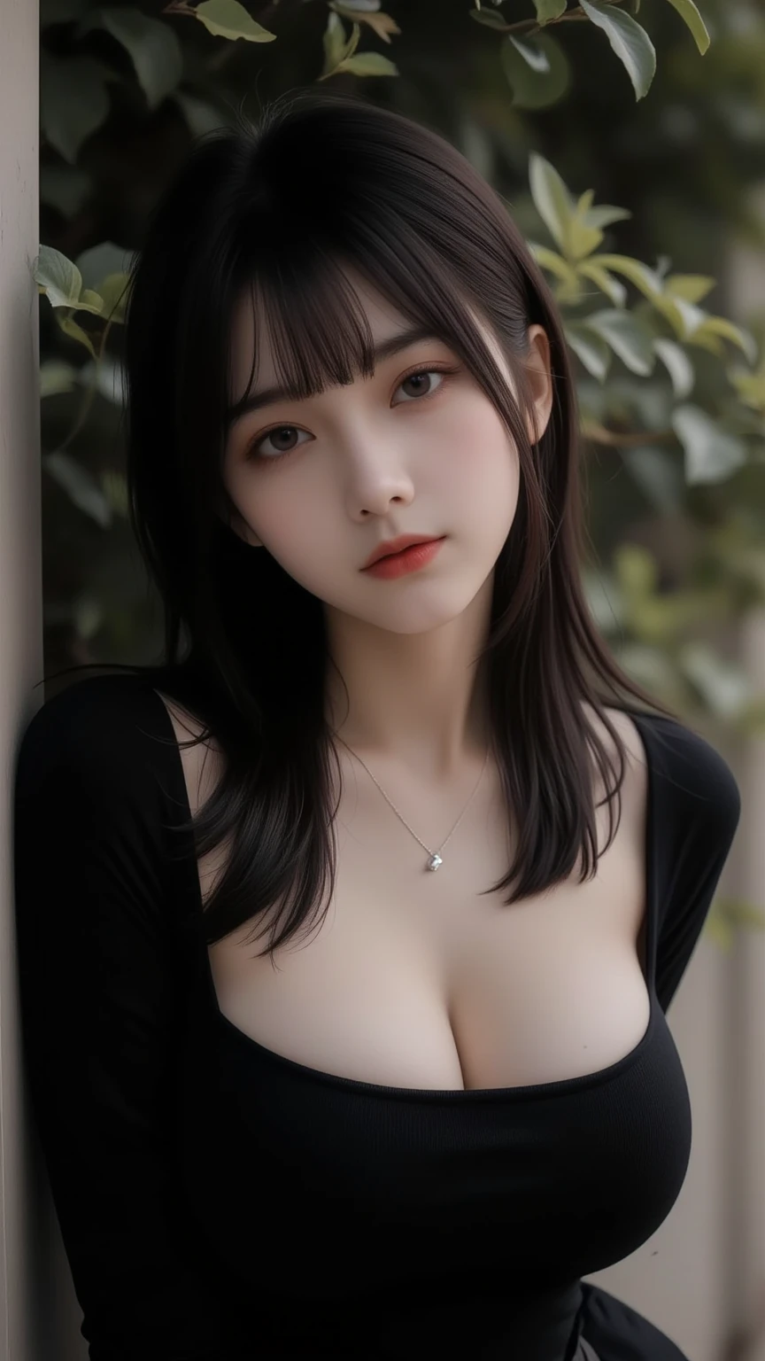 mature woman, Beautiful woman、(Sweat,vapor, Vulgarity), ((colorful hair))、big cleavage、tight clothes、(full shot, red makeup、pink glossy lipstick)、long shot, Beautiful depiction、knowledgeable person、detailed background、quality people々々、high quality face、Ultra-high-definition animation、(beautiful black hair:1.8)、clavicle, (((A captivating maxi dress that shows off your obscene body line))), background bokeh、detailed background、yukata,kimono, Japanese inn、night room、indoor、Bedroom、(Desaturated room)