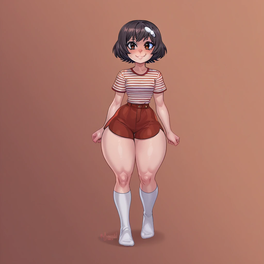 (masterpiece), (best quality), ((ultra-detailed)), (high resolution), (an extremely delicate and beautiful, super fine illustration), official art, BREAK 1girl, (:1.5), (tiny girl:1.7), (5yo)lat chest:1.4), Plump, (Thick thighs:1.5), (big ass:1.5), erect nipples, Huge areola, large nipples, long nipples, erect nipples, oily skin, BREAK droopy eyes, emerald blue eyes, (bad mood:1.3), (clear face:1.3), (half closed eyes:1.4), BREAK bob cut, tired hair, messy hair, Black hair color, girl wearing black round glasses, BREAK loafers, (black cropped sweater:1.4), BREAK (white bodystocking:1.4), BREAK Sweat, steam, humid, BREAK (standing on the campus), BREAK (dynamic angle:1.4), (ass focus:1.7), (from behind:1.4), (looking ahead:1.4),,