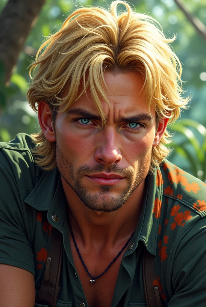 Generate an image of the blond guy from Perico fell