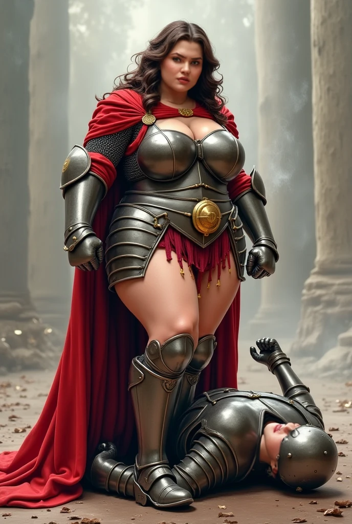 Full body, masterpiece, 1soloMILF standing pose long cape, strong body, abs, Ultra Quality, shiny skin, Atmospheric, 8K, Cinematic ((pink bedroom background)) BREAK, sunglasses (wet body:1.2) ultra-detailed face, detailed lips, detailed eyes, double eyelid, sensual low-necked dress, open neckline, side pose, visible curves, transparent robe, sunglasses, muscular turned leg, Masterpiece, stunning realistic, best quality, sharpness,1girl, forehead mark (full body toe to head metal arnor:1.1) knight armor, Sakura Haruno short bob pink hair, green eyes, red hairband, middle large breasts, cute smile