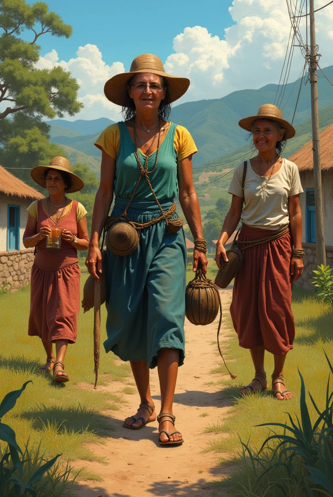 I want I want you to make caipiras characters from this image 