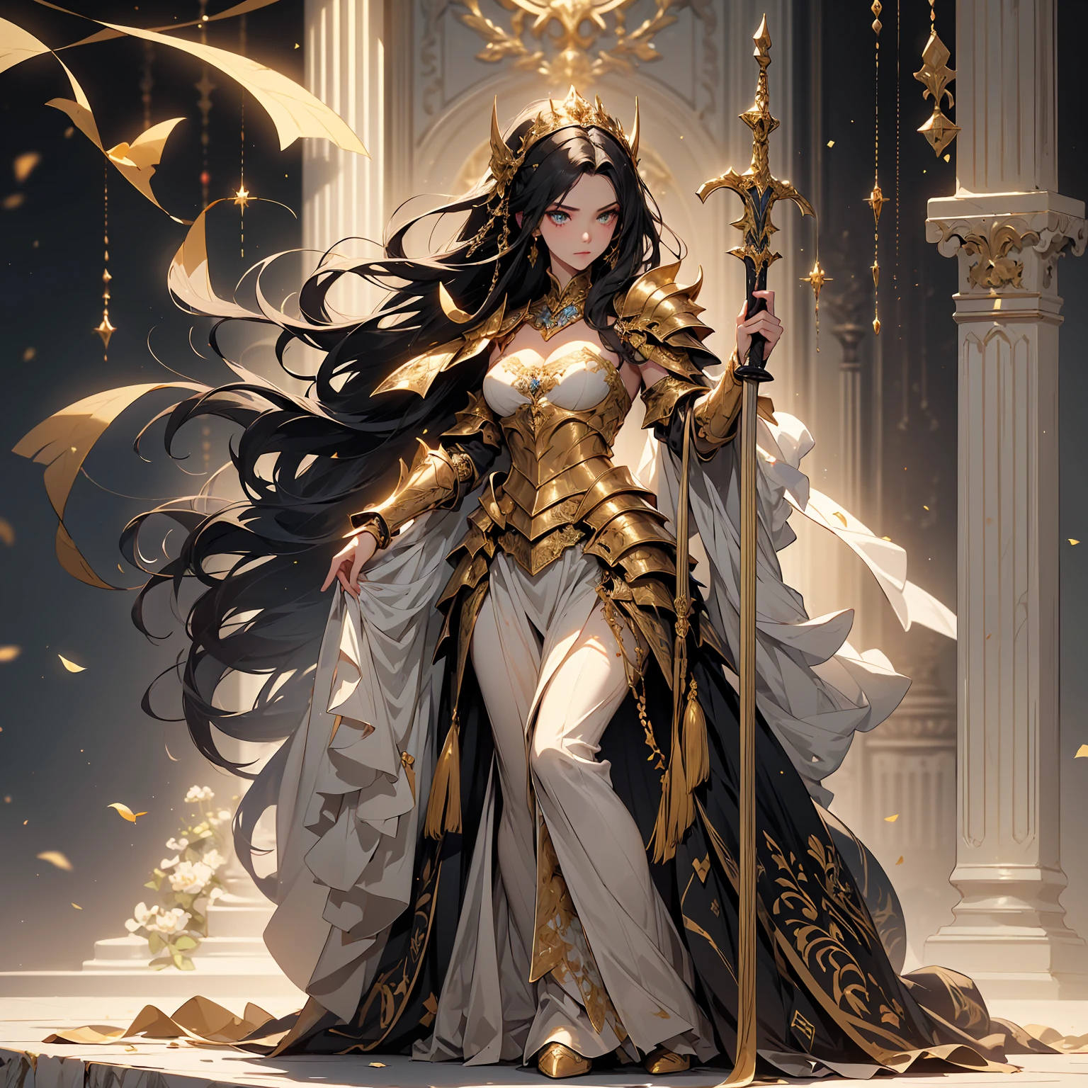 ((Highest quality)),(Ultra-high resolution),(Very detailed),(Detailed Description),((The best CG)),(A masterpiece),Ultra-detailed art,Amazing painting art,(Art with precise detail:1.5), Dismissal, Fall, arrogant, envy