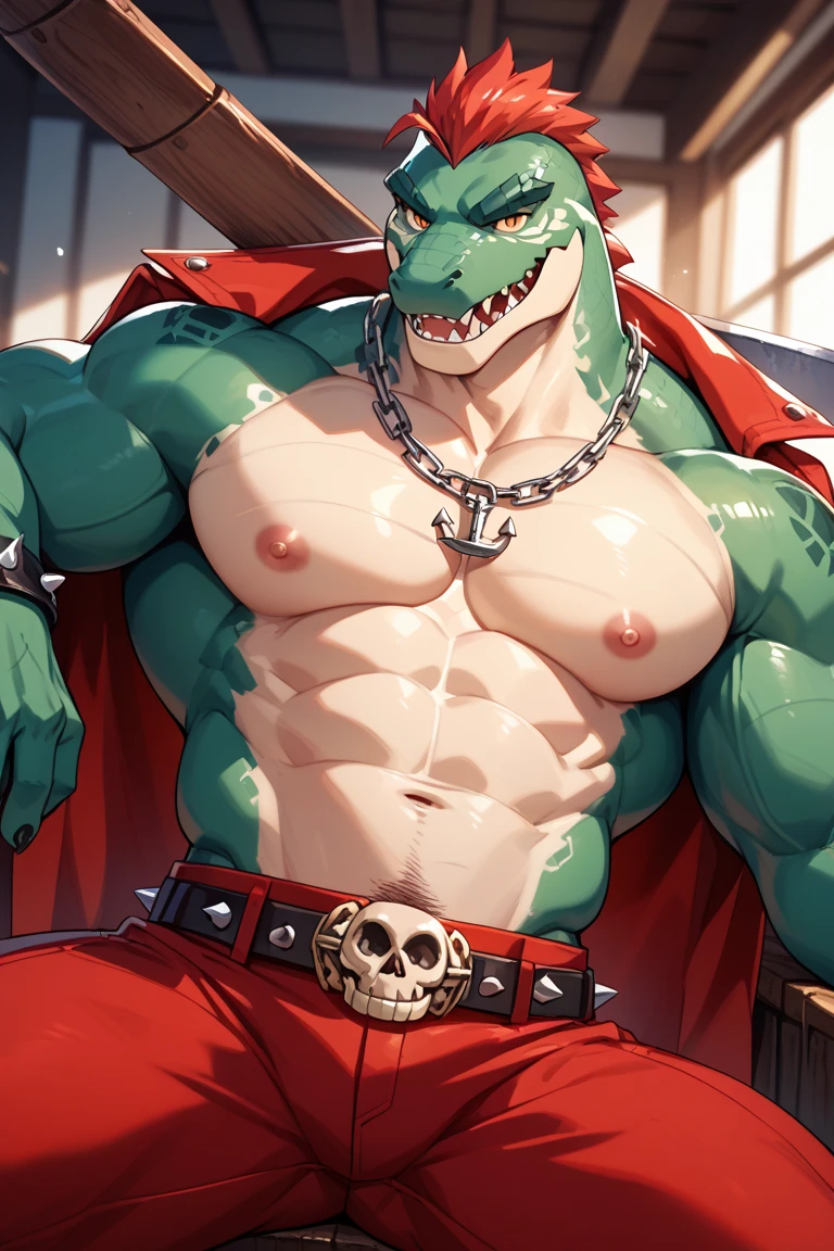 Very huge muscles,Huge erect penis,Claude,Intense ,armor,Red Bandana,Green Globe,Hero Suit,Ejaculating with trembling