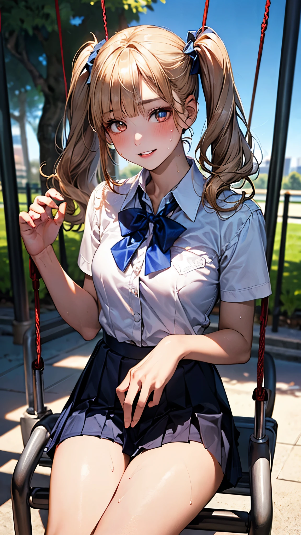 highest quality、High resolution、Super detailed、masterpiece、(Live shooting:1.5)、genuine:1.5、photogenuineistic:1.5、very delicate and beautiful、small details、1 female、18 year old adult female、(super beautiful)、(beautiful face:1.5)、(brown hair)、(sit on the jungle gym in the park:1.3)、(spread her legs:1.2)、(Show me your satin panties with lace frills:1.3)、(Plaid dress and mid-length skirt)、(Clothes)、(female college students playing:1.2)、(At SFW)、detailed panty patterns、panties focus、tiny panties, sexy pose, seductive pose