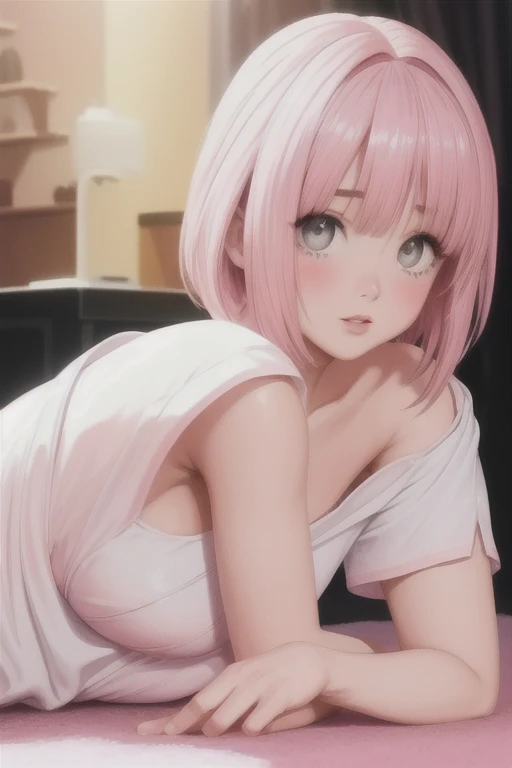(Nishikigi Tisato:1:2) (anatomical:1.2),(Beauty of form:1.4) Golden ratio,((masterpiece)), ((Best Quality)), (Ultra-detailed), Anime style, Cute , 1girl in, Solo, 8k, sitting on the bed , no pant,no bra , young girl , flat chest, bare shoulders, black hair, Kyoto animation quality,Kyoto animation detail, Full Nude:1.8,