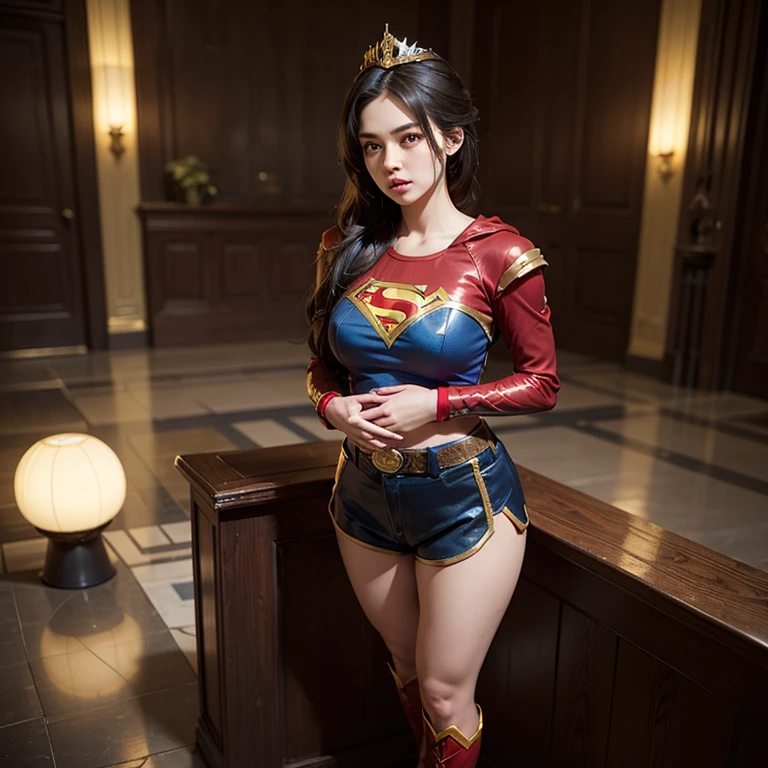 The path to change、Wonder Woman transforms into a female nurse、Wonder Woman's costume smoothly changes into a nurse outfit、In the hospital、