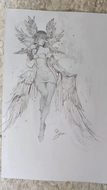 (Best quality,Ultra-detailed,A high resolution:1.2), Realistic, A giantess, Overlooking, Delicate facial features, minimal clothing, Vibrant multicolored braids, Drag on the floor, Huge and exaggerated breasts, Protruding abdominal muscles, Incredibly long legs,It occupies two-thirds of the body, Amazingly large and exaggerated buttocks,It has nine long tails, A pair of huge wings,Covered the sky behind them, Uniquely designed high heels, Tattoos, Perfect attention to detail, full body shot of