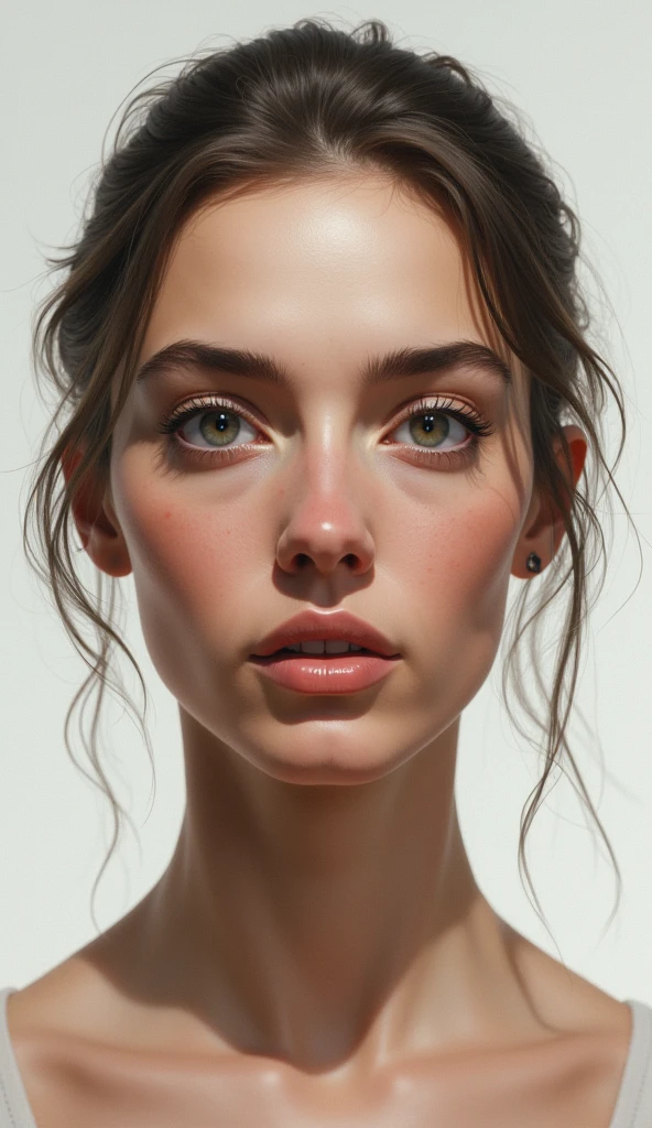 Claro! Here is the translation of the prompt into Portuguese:

---

Prompt (Portuguese):

Create an ultra-realistic and highly detailed illustration of a woman in front, intended for educational or conceptual art purposes. The woman presents a visible  anomaly, where the nose is absent, and in its place there is a dark and deep nasal cavity. The expression on her face is neutral and calm, and the lighting must be soft and clinical. Focus on the realistic skin texture, in   and natural proportions. The background must be simple and discreet to keep the focus on the medical or symbolic aspect of the image. The general tone must be respectful, humanized and in documentary style — suitable for use in health education, anatomical study or conceptual visual narrative.

---

If you need to adapt the text to a specific context (scientific,  artistic, museological etc.),  I can adjust !