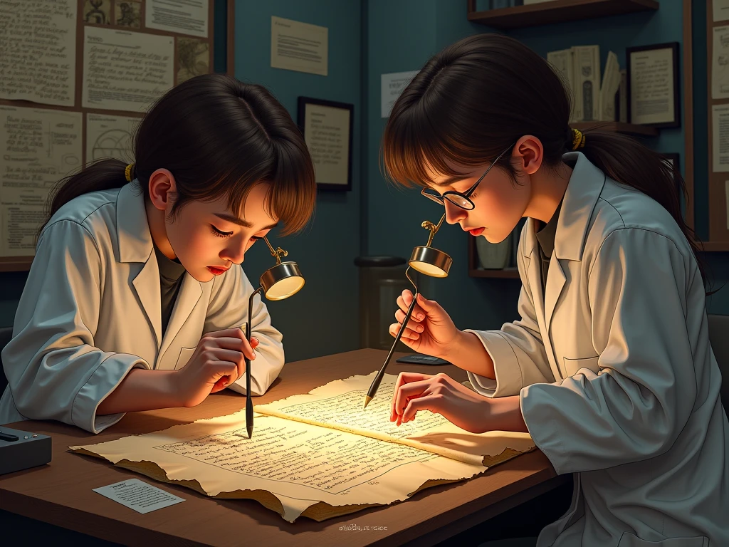 Prepare an image for an article entitled "Letter by letter: how scientists read birch bark letters"