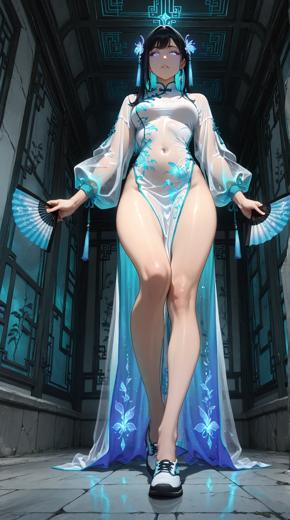 Highest quality, masterpiece, Ultra High resolution, One mature woman, One mature woman, (Highest quality, High resolution, 4K, Detailed lighting, Shaders, Perfect Anatomy, Perfect proportions), In the eye of the beholder, (masterpiece, Highest quality) (Highest quality, 4K, 8K, High resolution, masterpiece: 1.2), Very detailedな, (Genuine, Genuineistic, Genuineism: 1.37), (masterpiece: 1.3, Highest quality, Ultra High resolution, Super detailed), (Highest quality: 1.2), Perfect Eyes, Perfect Face, Perfect lighting, (Highest quality, 4K, 8K, High resolution, masterpiece: 1.2), Very detailedな, (Highest quality, 4K, 8K, High resolution, masterpiece: 1.5), Very detailedな, , masterpiece, Highest quality, Super detailed, Highest quality, High resolution, 32K CG, Very delicate and beautiful, figure, High resolution, Sharp focus, Front lighting, shine, One Girl, alone, smile, very beautiful and detailed anime face, ((masterpiece)), ((Highest quality)), (Super detailed), ((cute)), cute, ((Very detailed)), 4K, (8K), Highest quality, (masterpiece, Highest quality, ultra High resolution), Japanese women, (((A very beautiful 25 year old woman))), Staring at the photographer, ((Beautiful low ponytail)), very cute face, Glossy Lips, Double eyelids on both eyes, Natural smile, Natural Makeup, Long eyelashes, Shiny and smooth hair, Center image, Perfect limbs, Perfect Anatomy, (((Shiny little cheongsam))), (((exposed Juicy ass))), (((look back)), ((Juicy ass)),(((Small Ass))),((Thin thighs)),(((Black pantyhose))),from behind,dutch angle,from below,
