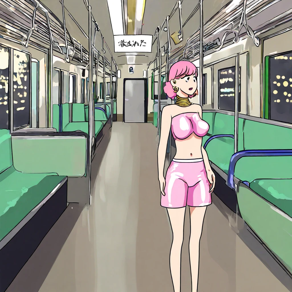 absurderes, solo, masterpiece、top-quality、Kobayashi,1 girl, shoes, tired, flat chest, in a subway train, sitting, front view, night, spread legs, legs up,, wet, shy, aroused, seductive smile, drunk, nude body, pussy, ass, nipples, slim body, spread pussy, masturbation,