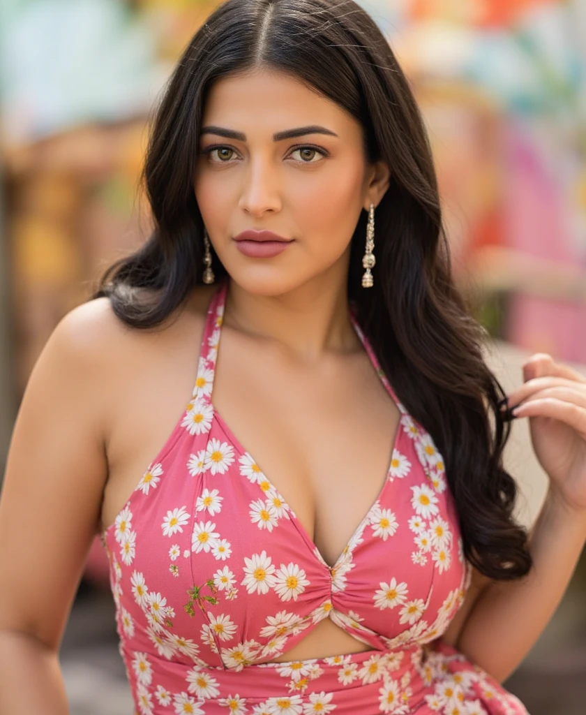 sexy woman in red bikini posing in front of red roses, indian, jaw-dropping beauty, sexy :8, indian super model, violet myers, mia khalifa, photo of a beautiful woman, attractive face and body, sexy look, red bra, bikini model, sexy girl, tanned ameera al taweel, curvy model, beautiful mexican woman
