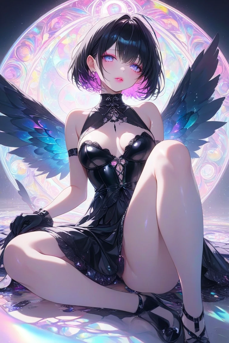 Selena Gomez en lingerie Motivo de mariposa、fondo magenta、colores vibrantes、((obra maestra)))、(((highest qualityr)))、((ultra-detallado))、(lenceria morada:1.4) ,(Un hiperrealista)、(very detailed illustration）、arte oficial、decadente、Belleza fresca、elegancia、splendid.、Belleza inigualable、Precioso vestido bebe Dolly 、jewely、Solo femenino、perfect angle、Perfectcomposition,(enchanted forest background big leaves carnivorous plants:1.4),(4 k detail fantasy), bragas naranja, Pantimedias rasgadas,,More detailed 8K.motor irreal:1.4,UHD,La mejor calidad:1.4, fotorrealista:1.4, textura de la piel:1.4, obra maestra:1.8,obra-prima, mejor calidad,objeto Objeto], (detailed face features:1.3),(manos detailed)