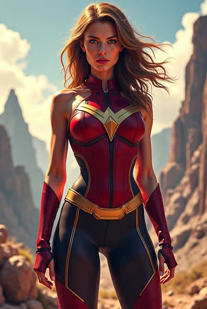 Tu peux me faire l'affiche d'une héroïne à travers cette image ?