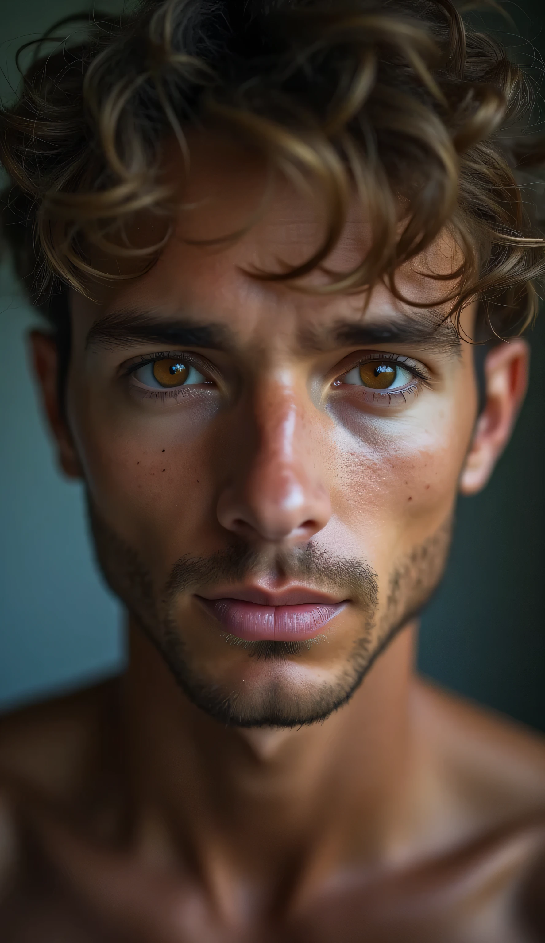 detailed face, detailed eyes, clear skin, clear eyes, lots of everything, fantasy, man,full body visible, looking at viewer, portrait, photography, detailed skin, realistic, photo-realistic, 8k, very detailed, full body shot, highly detailed color RAW image, diffuse soft lighting, shallow depth of field, sharp focus, hyperrealism, cinematic lighting.