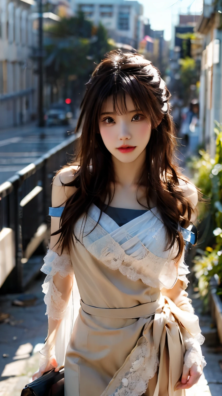Country ( Azure Route ),(origin),fanshion,1girl,alone, Outdoor, looking at the audience,, ,masterpiece, Best Quality in Classroom, Ultra-detailed, illustration,