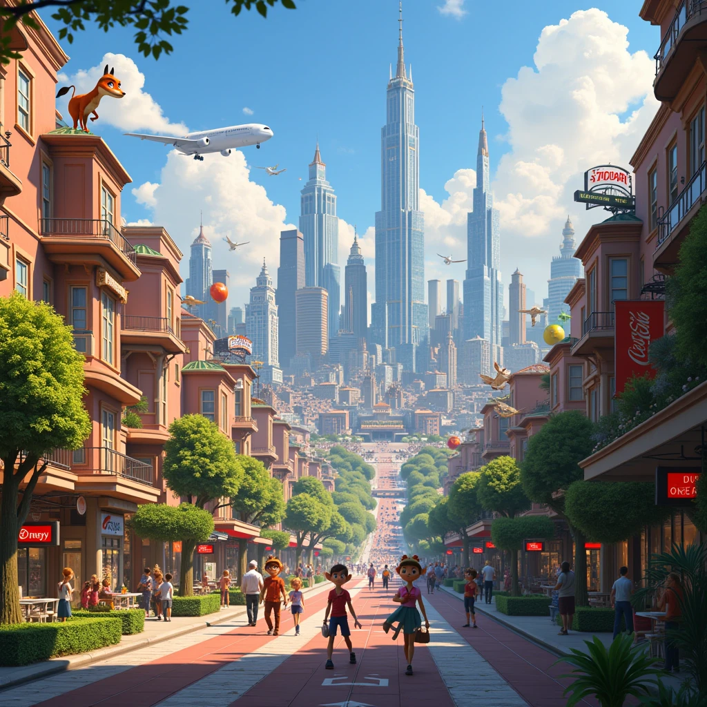 Create the Zootopia scenario as a landscape 