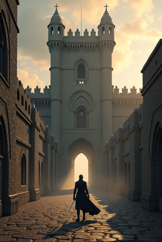 VINGKS was an old fort , with a sword ready to fight 