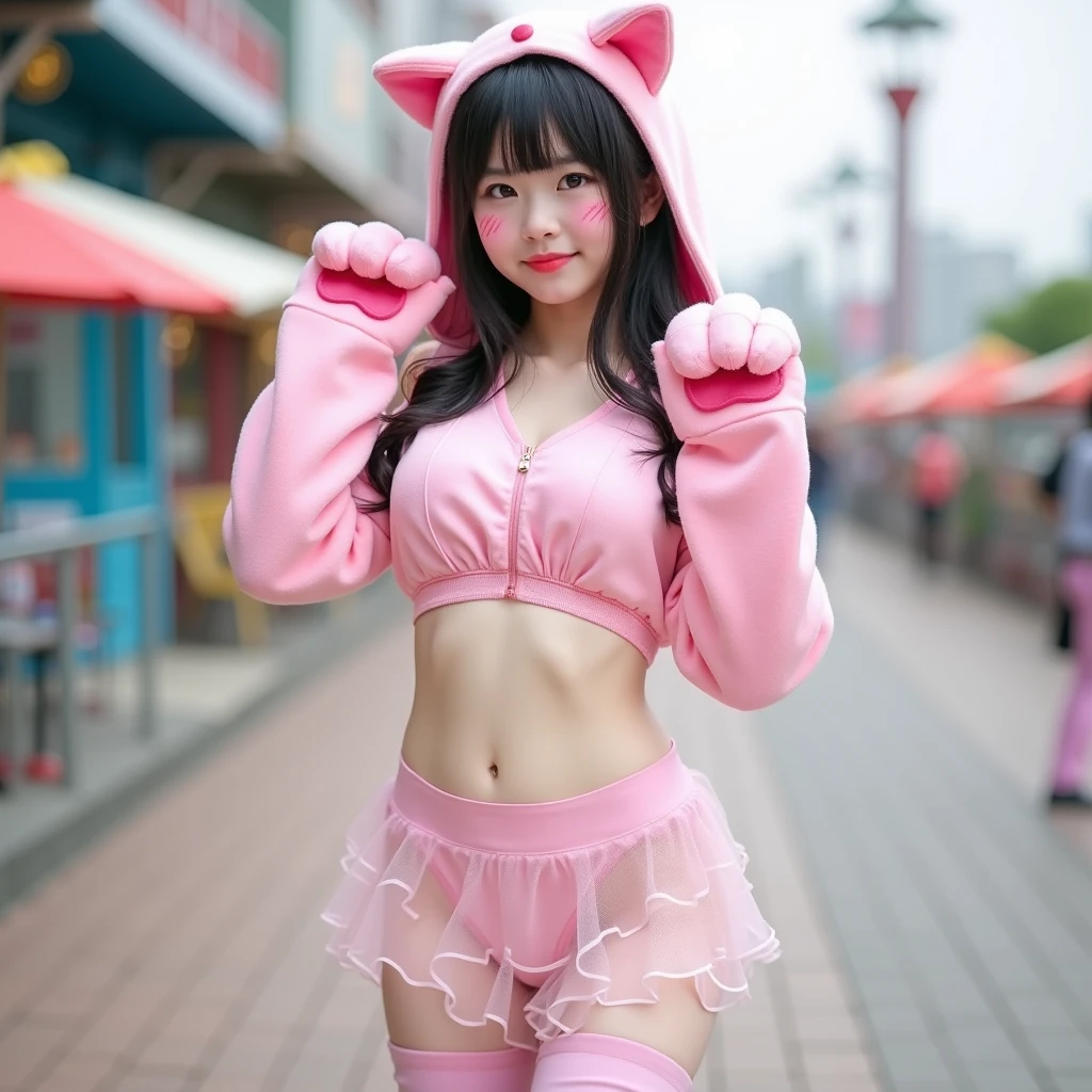 Big anime girl posing with pink top, realistic anime 3 d style, Trending on CGSTATION, 3 d anime realistic, [ 4 k digital art ]!!, photorealistic anime girl render, 8k artgerm bokeh, artwork in the style of guweiz, photorealistic anime, Hyper realistic anime, Seductive Anime Girl, Smooth Anime CG Art