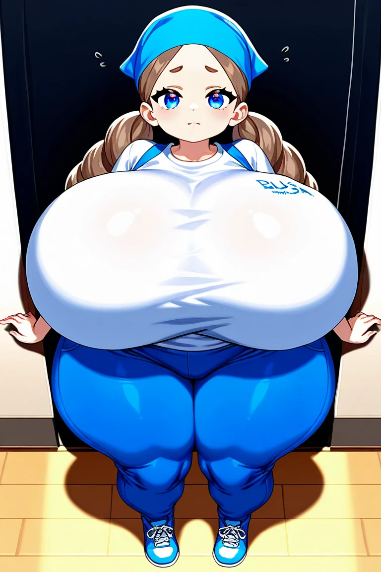 rosa, rosa, brown hair, double bun, doughnut hair bun, hair bun, blue eyes, hair between eyes, twintails, (small breasts:1.2),
BREAK pantyhose, pantyhose under shorts, raglan sleeves, skirt, yellow skirt, white shirt, blue sleeves, long sleeves, visor cap,
BREAK looking at viewer, upper body, fully body,
BREAK outdoors,
BREAK (masterpiece:1.2), best quality, high resolution, unity 8k wallpaper, (illustration:0.8), (beautiful detailed eyes:1.6), extremely detailed face, perfect lighting, extremely detailed CG, (perfect hands, perfect anatomy), (large breasts:1.6), (large hips:1.6)